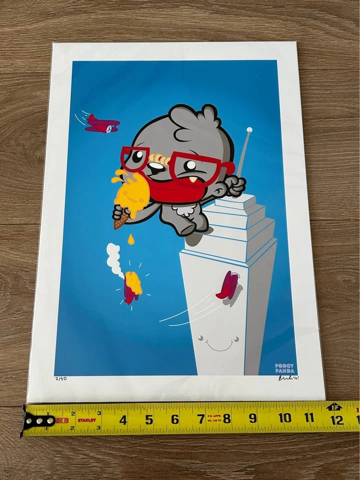 Podgy Panda King Kong Art Print - Limited Edition Signed 7/50 Ri - photo 5