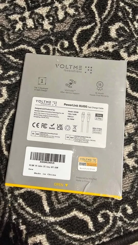 VOLTME 60W USB C to USB C Cable 6ft - photo 3