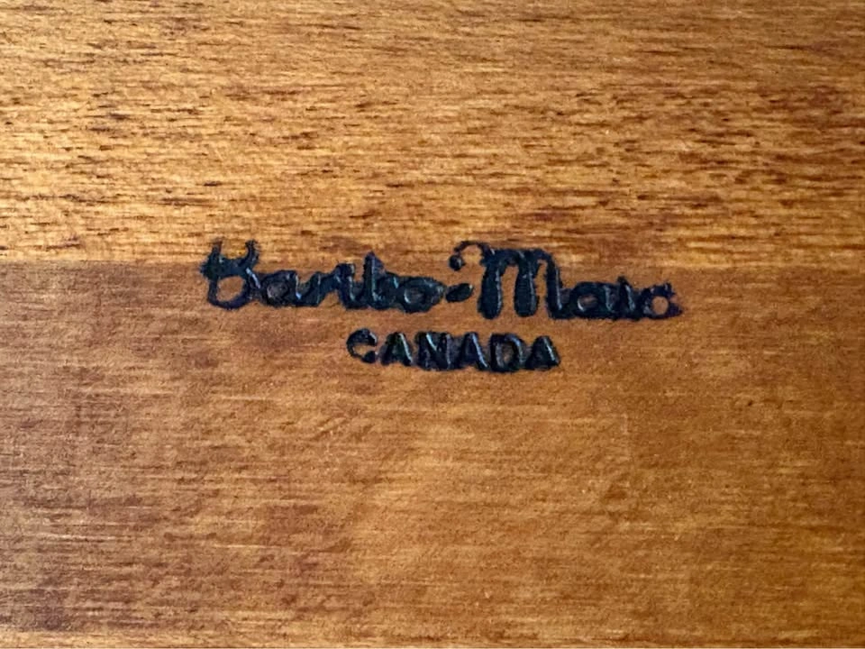 MCM vintage Canadian made Baribocraft wooden cheese board - photo 2