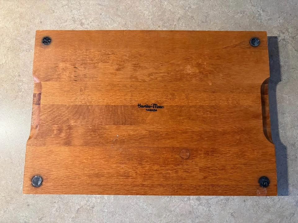 MCM vintage Canadian made Baribocraft wooden cheese board - photo 3
