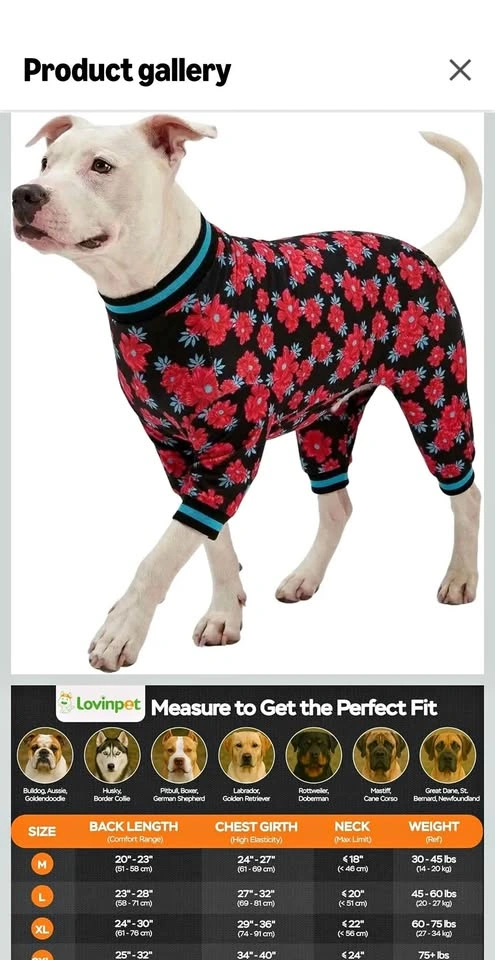 2 Pairs XL Dog Pajamas