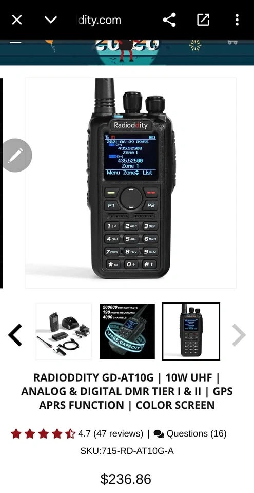 Radioddity GD-AT10G Handheld Radio