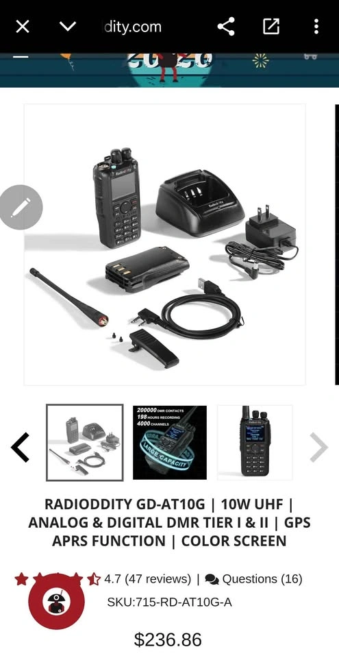 Radioddity GD-AT10G Handheld Radio - photo 2