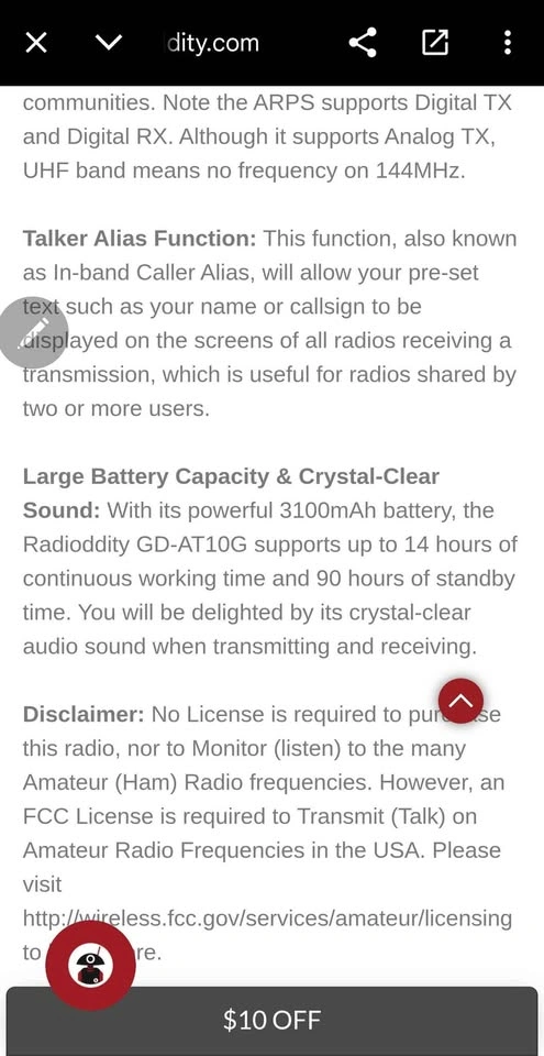 Radioddity GD-AT10G Handheld Radio - photo 5