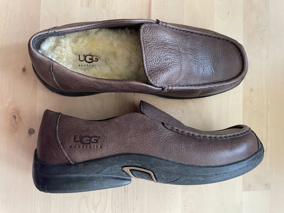 UGG Womens Leather Brown Slip On Moccasin Loafers Size US 7 - photo 3