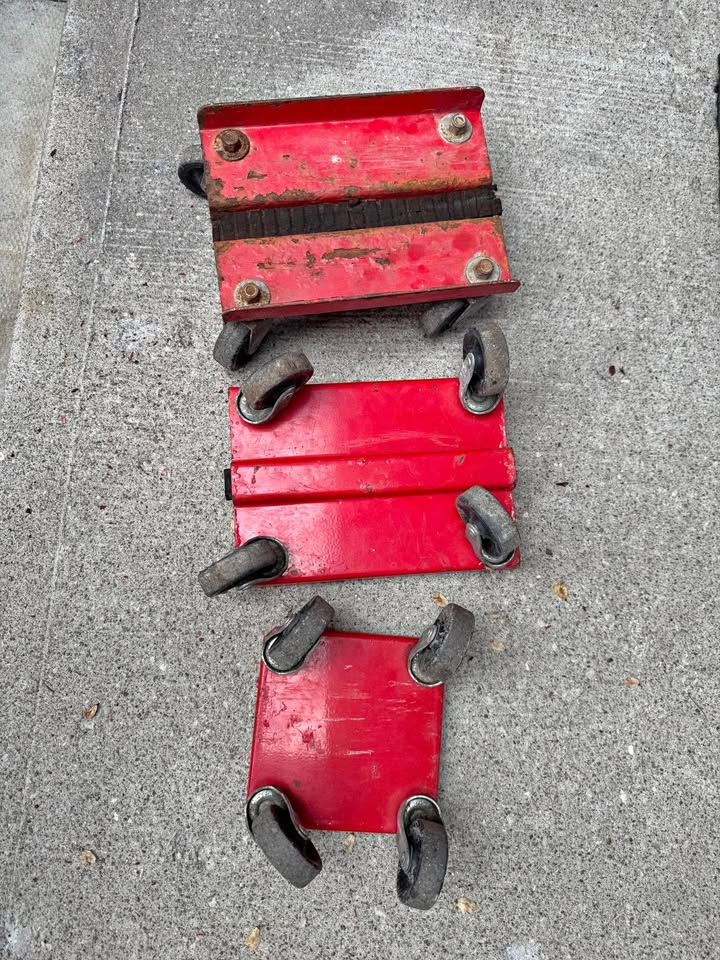 Wheel dolly- To move your snowmobile