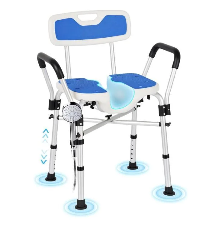 Shower chair with backrest and armrest (U shaped) - Brand new thumbnail