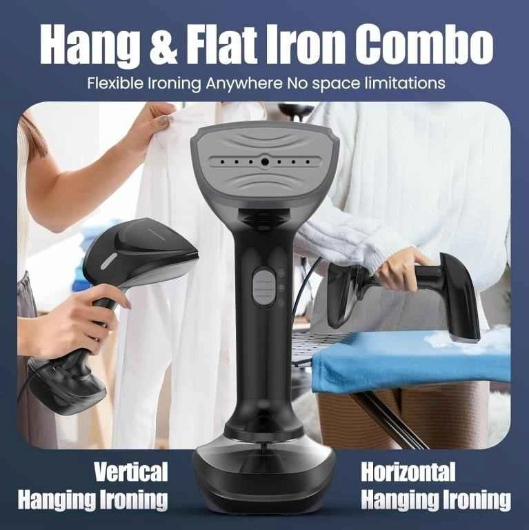Handheld Garment Steamer w/ Attachments - Powerful & Fast - photo 3