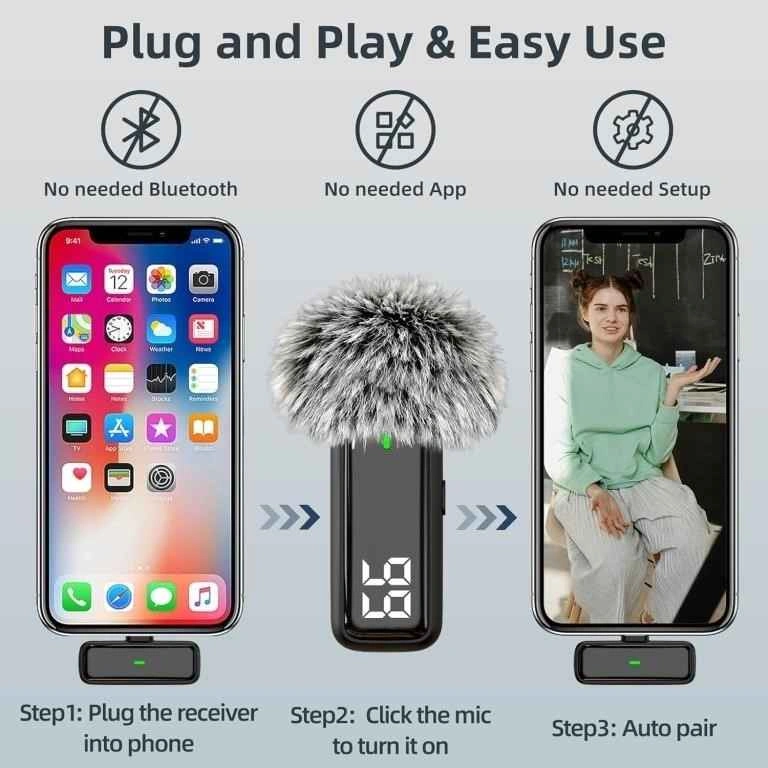 Wireless Lavalier Mic System for Phone Noise Cancelling - photo 2