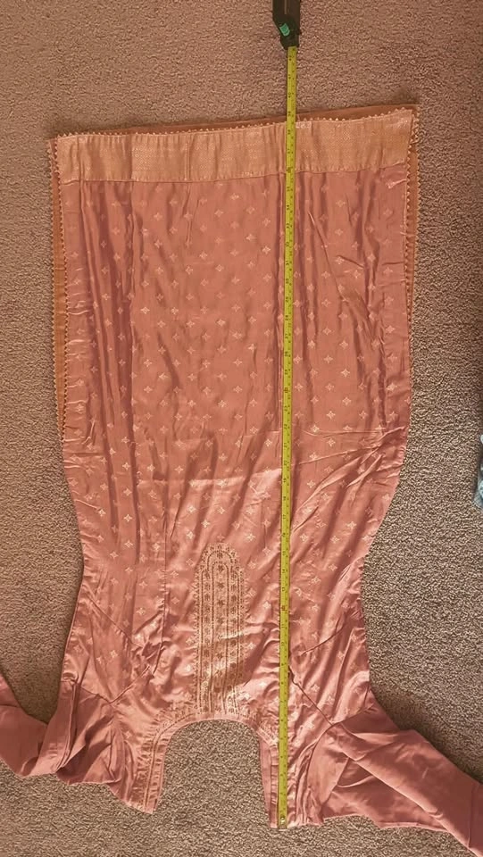 Punjabi Style Rose Copper Pant Plazo Suit w/ Dupatta