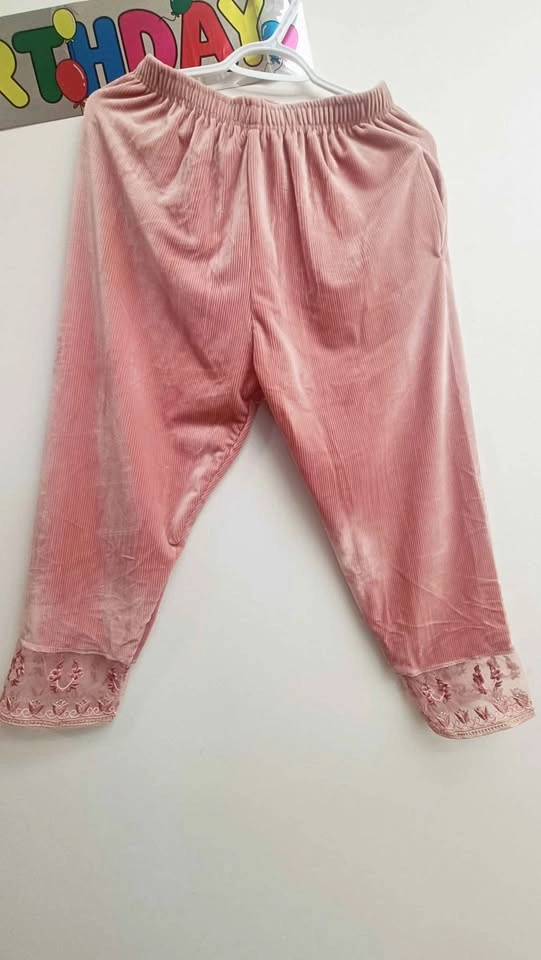 Brand new Pakistani style pant plazo velvet suit with dupatta - photo 3