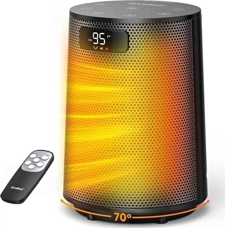 GivBest 1500W Ceramic Oscillating Space Heater w/ Remote