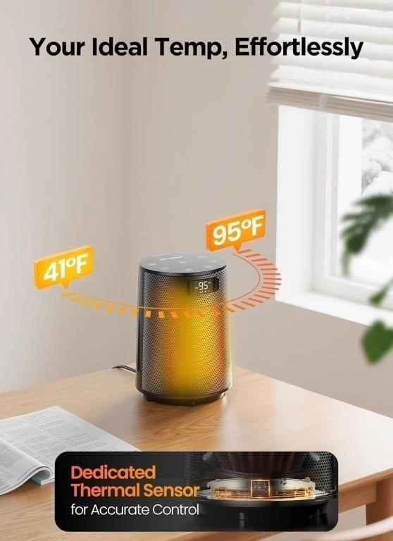 GivBest 1500W Ceramic Oscillating Space Heater w/ Remote - photo 3