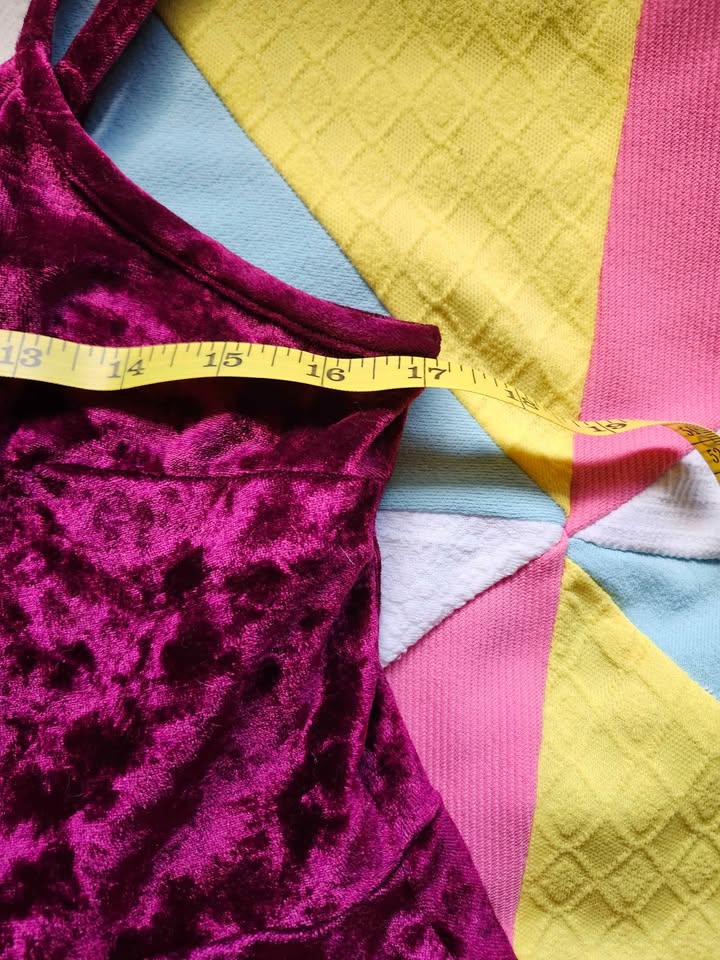 Purple velvet mini dress with adjustable straps - photo 4
