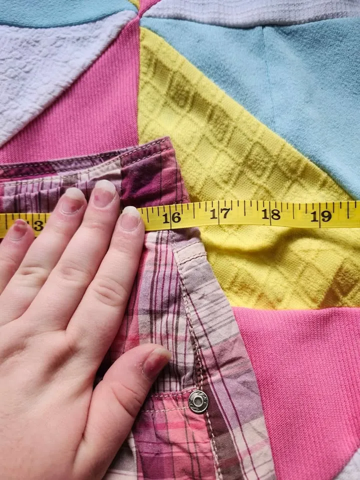 2000s pink and purple plaid skort with drawstring image indicator(7)