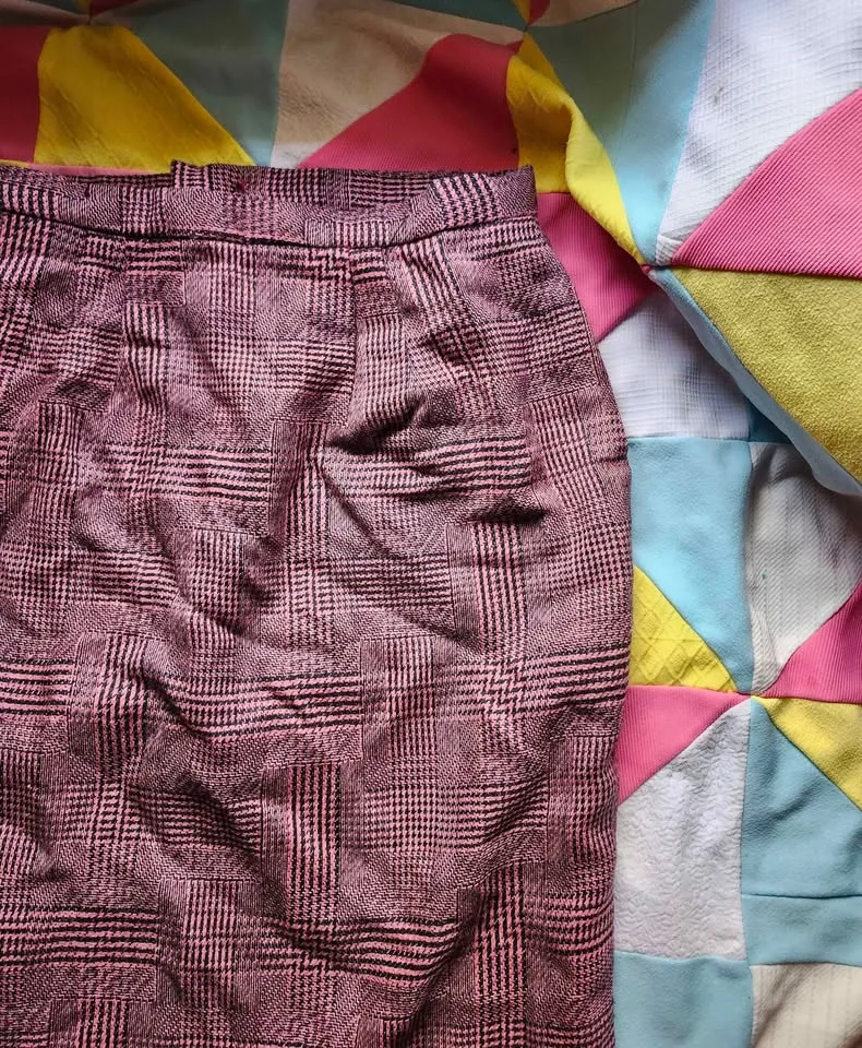 Vtg handmade 50s pencil skirt image indicator(2)