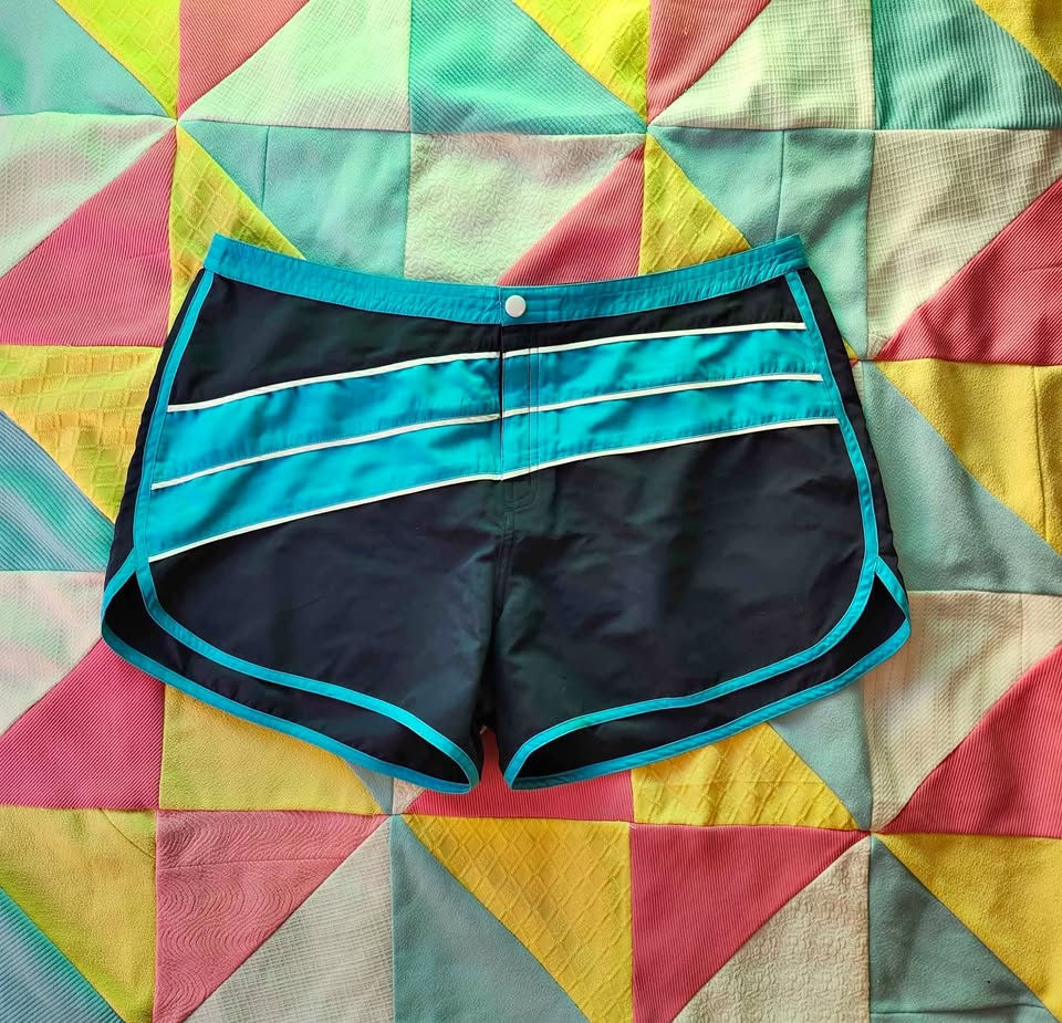retro swim shorts by 725 Originals
