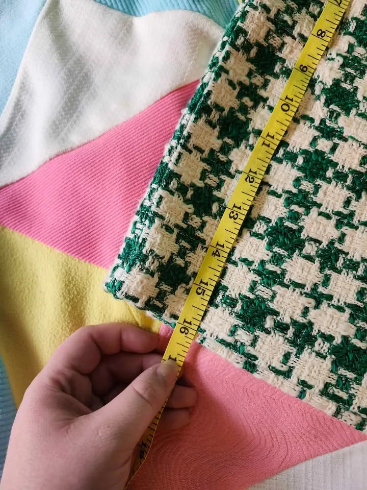 Green and white tweed skirt by Zara! image indicator(6)