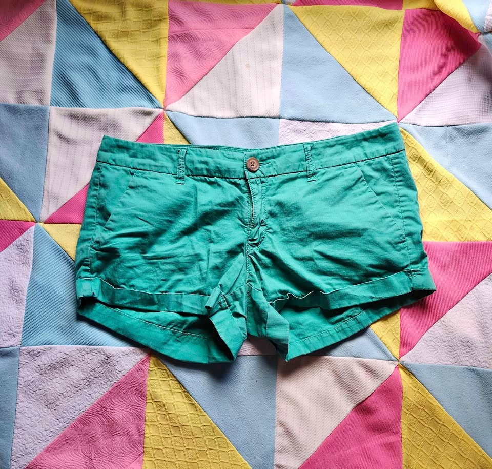 teal American Eagle shorts