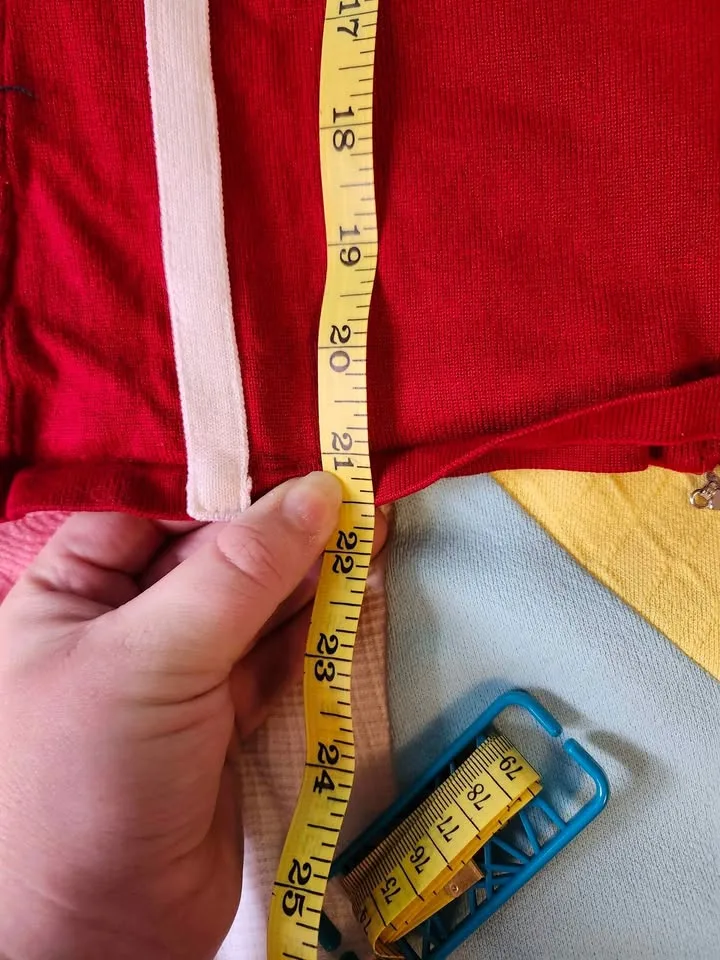 Unique zip-up red striped jacket/sweater image indicator(5)