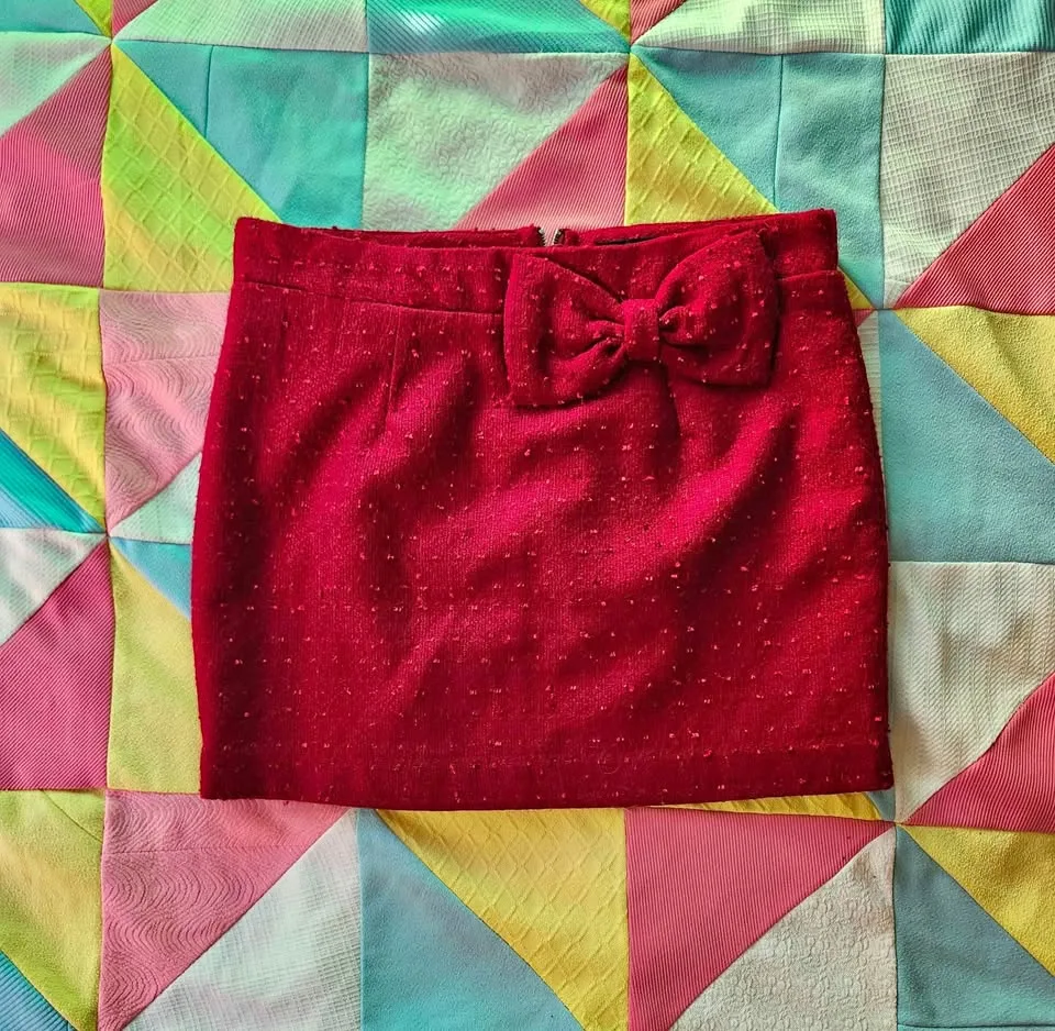 2002 Forever 21 bow mini skirt thumbnail