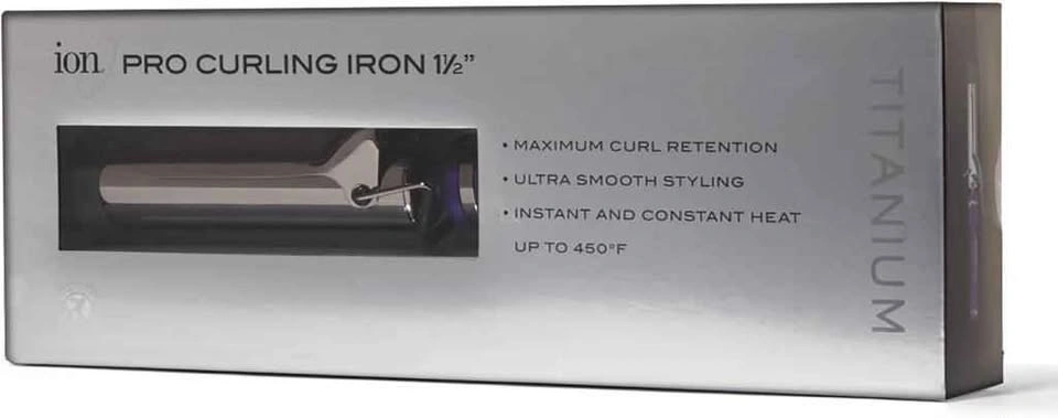 ion Pro Curling Iron 1 1/2" Titanium - photo 3