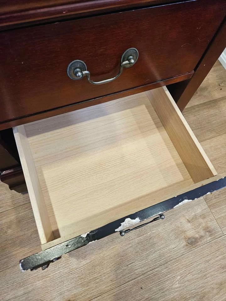Solid Wood Nightstand / End Table – 2 Drawer – Dark Finish - photo 3