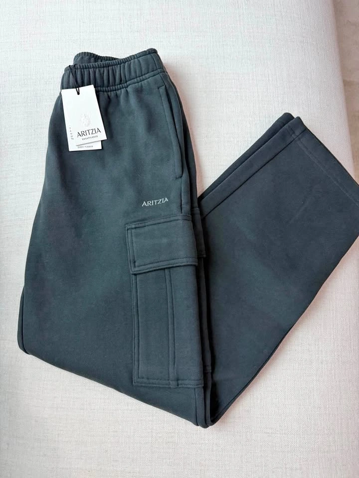 Aritzia Cozy Sweatfleece Mega Cargo Sweatpant XS Tall NWT