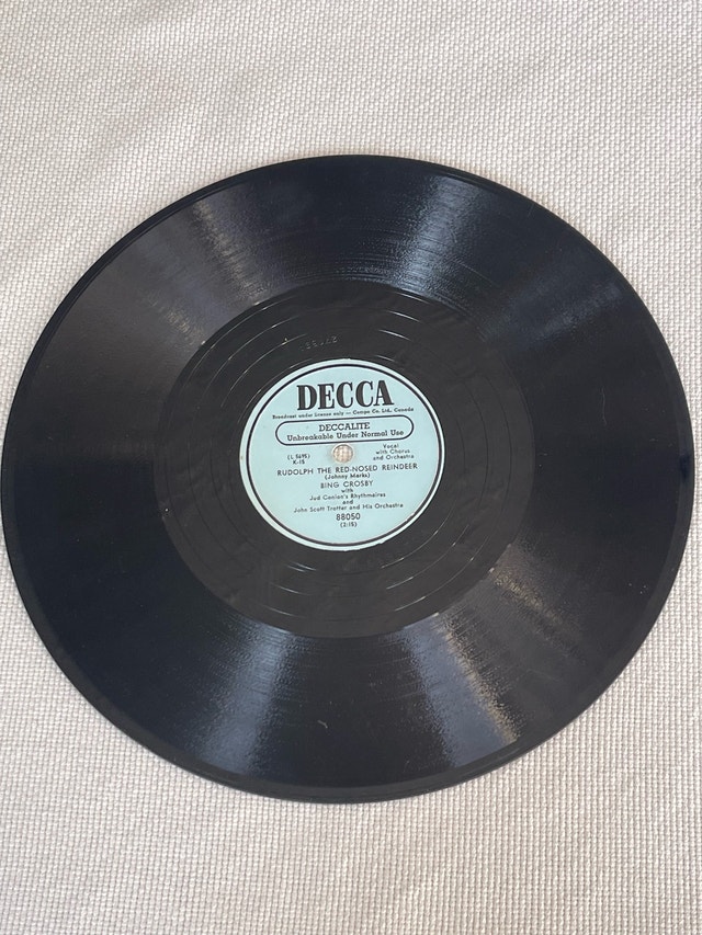 Bing Crosby 78 RPM - Rudolph the Red-Nosed Reindeer / Teddy Bear