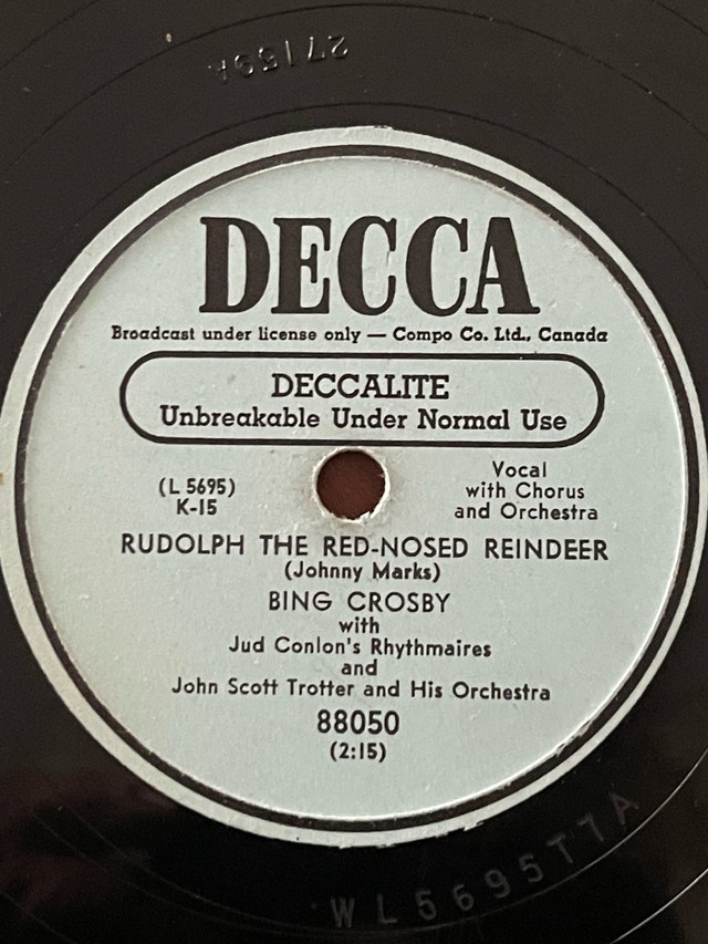 Bing Crosby 78 RPM - Rudolph the Red-Nosed Reindeer / Teddy Bear - photo 3