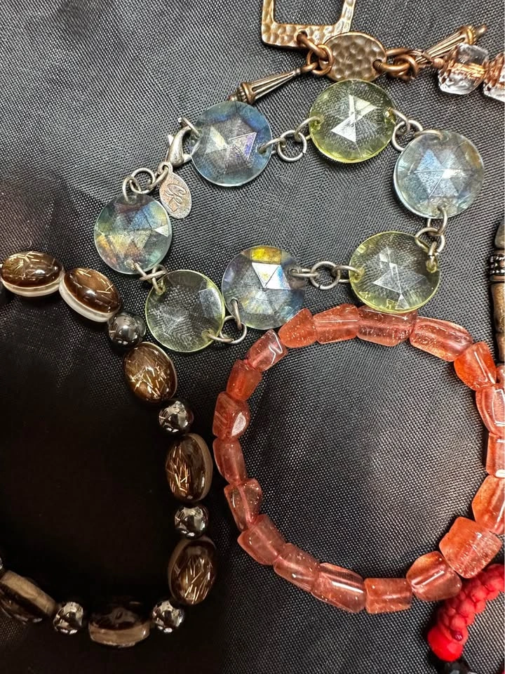 Bracelets Lot - Beaded, Crystal, Braided Styles - photo 2