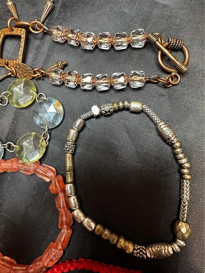 Bracelets Lot - Beaded, Crystal, Braided Styles - photo 3