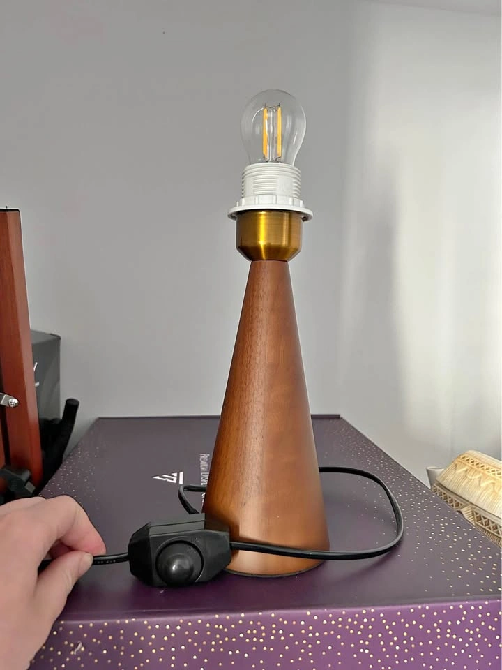 Dimmable Wooden Table Lamp Base