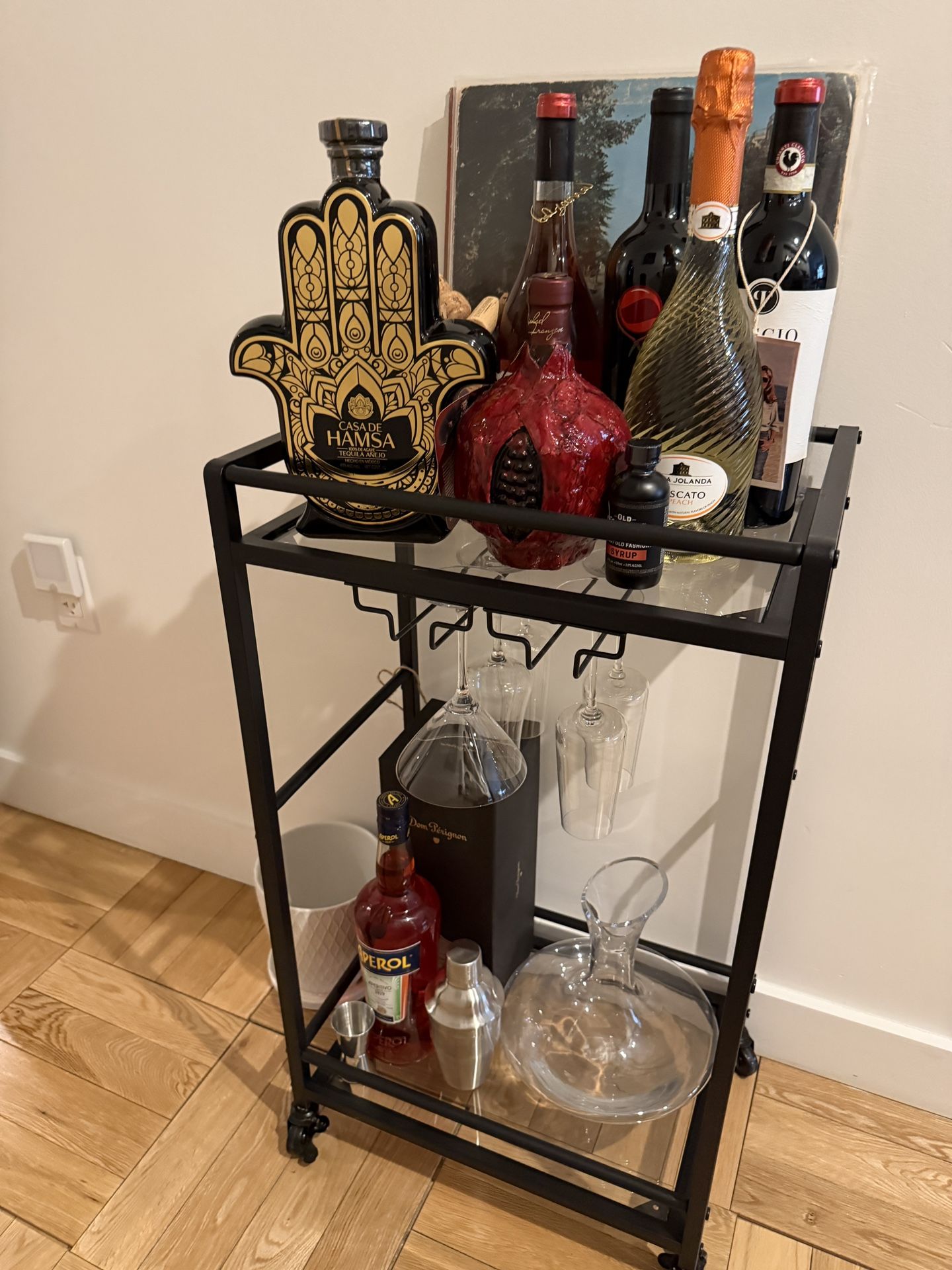 Small Bar Cart With Wheels For Apt