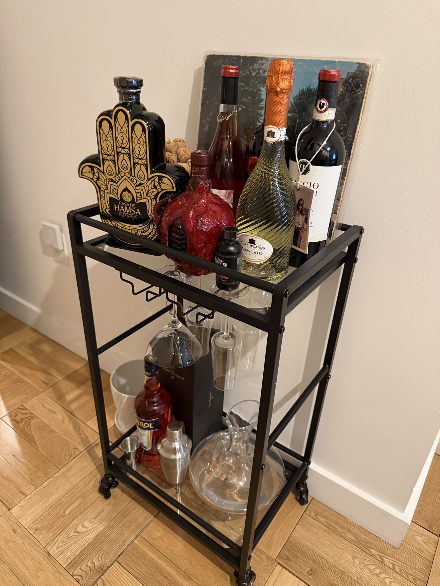 Small Bar Cart With Wheels For Apt - photo 2