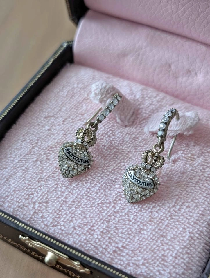 Vintage Juicy Couture Heart Drop Earrings