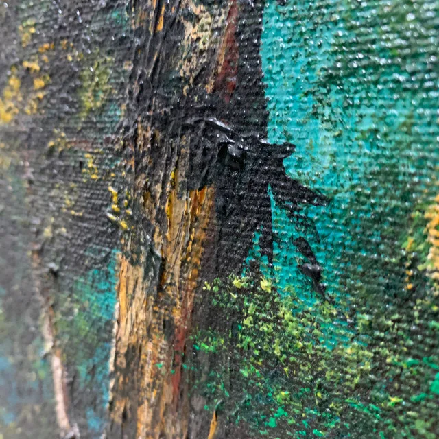 Original Signed Oil on Canvas Lake Forest Mountain 24"x34" image indicator(7)