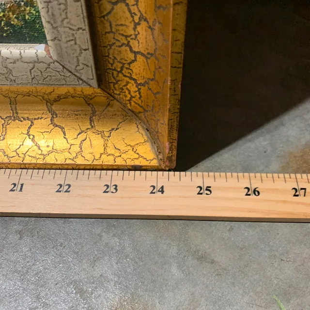 Original Signed Oil on Canvas Lake Forest Mountain 24"x34" image indicator(9)