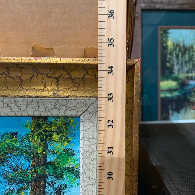 Original Signed Oil on Canvas Lake Forest Mountain 24"x34" image indicator(10)