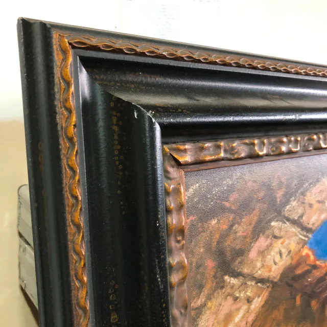 Courtyard Cafe Framed Canvas Art Print 37"x47" image indicator(2)