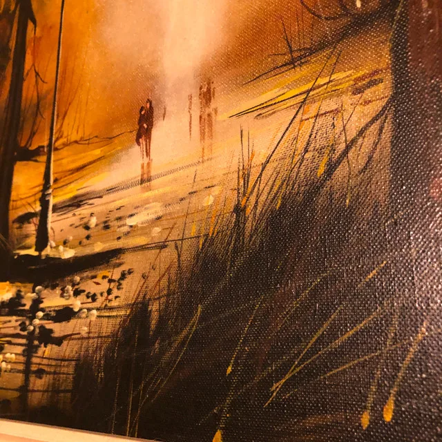 Vintage Oil Painting Fall Forest Path 15"x15" image indicator(10)