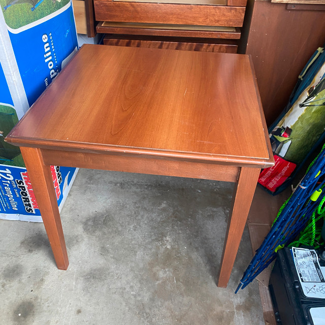 Wooden Sturdy Side Table approx 2'x2'