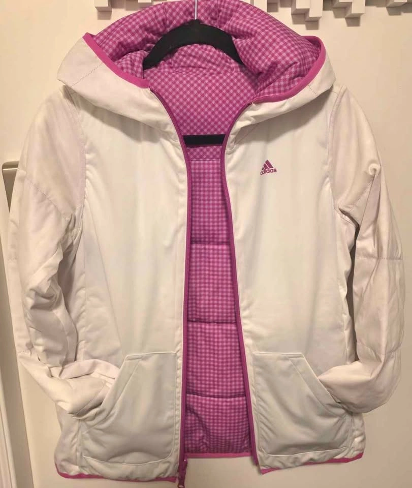 Adidas White Jacket with Pink Detail – Cute & Lightweight Size S - photo 2