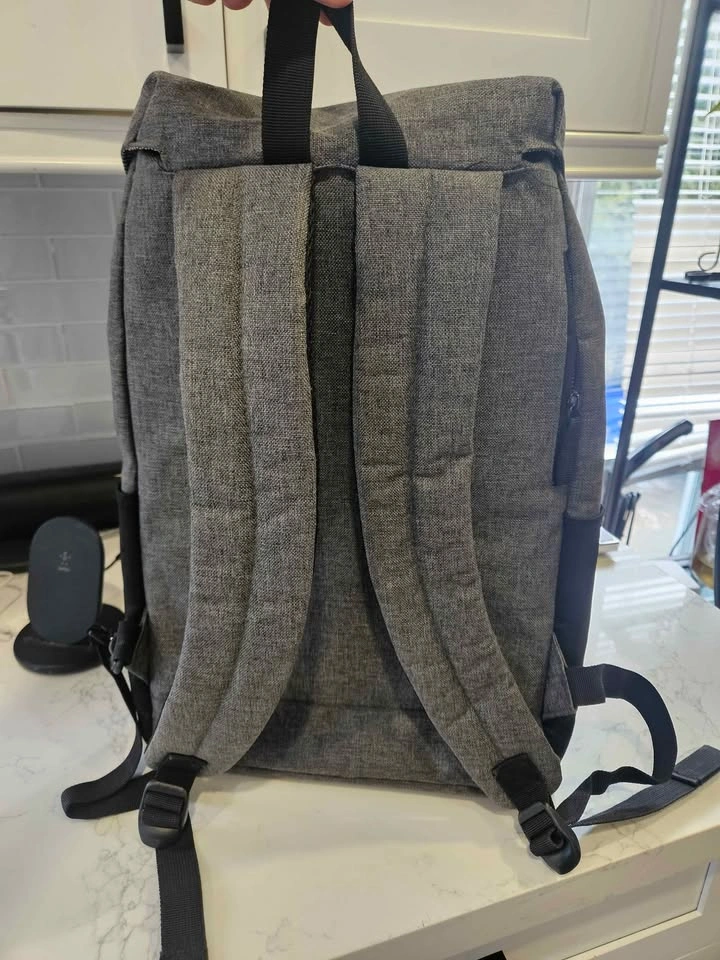 Grey Backpack with Buckles - photo 2