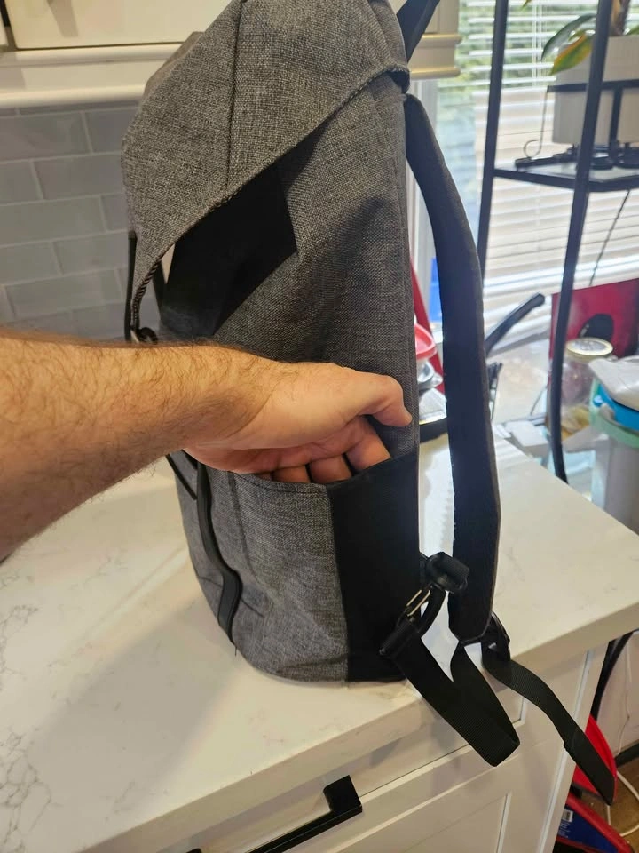Grey Backpack with Buckles - photo 3