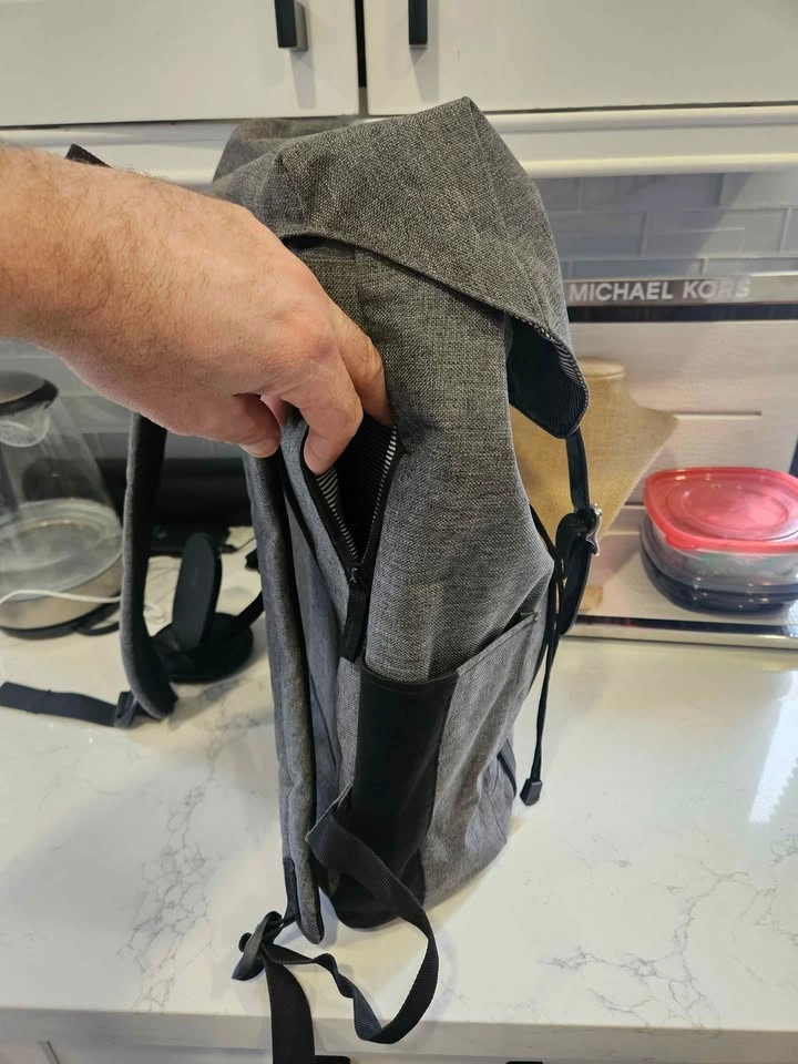 Grey Backpack with Buckles - photo 4