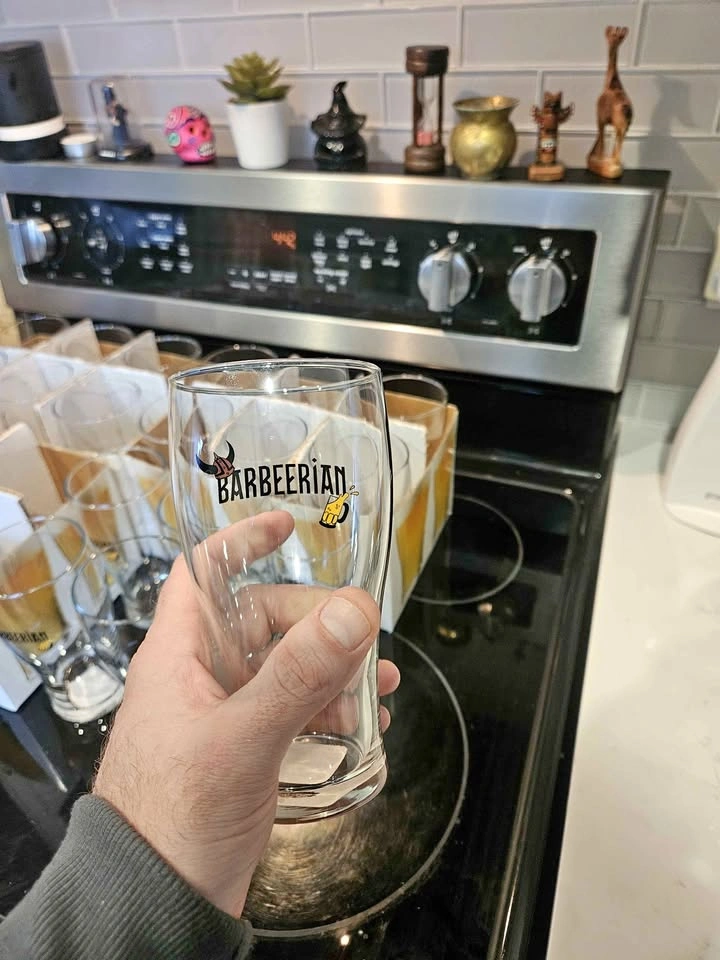 Set of 18 Matching Beer Glasses – New in Boxes