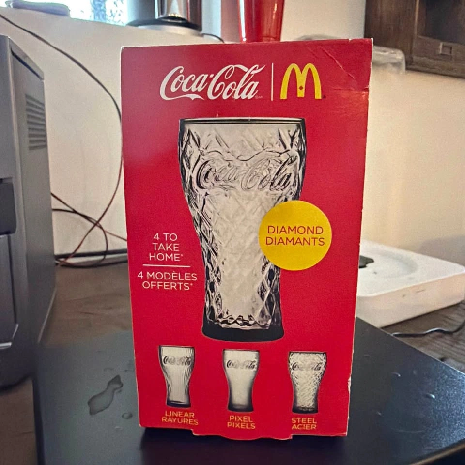 Coca Cola McDonald's 2017 Limited Edition Diamond Glass