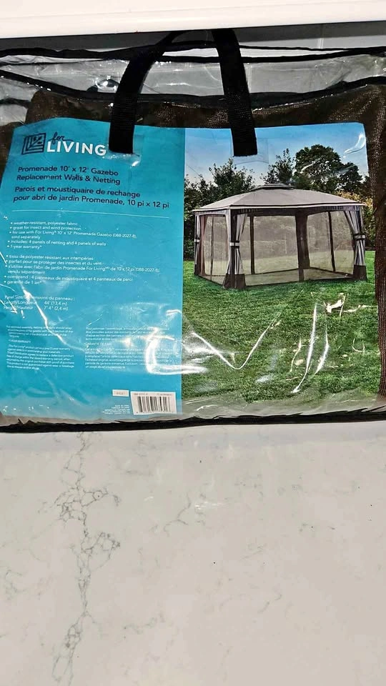 For Living 10'x12' Gazebo Replacement Walls & Netting