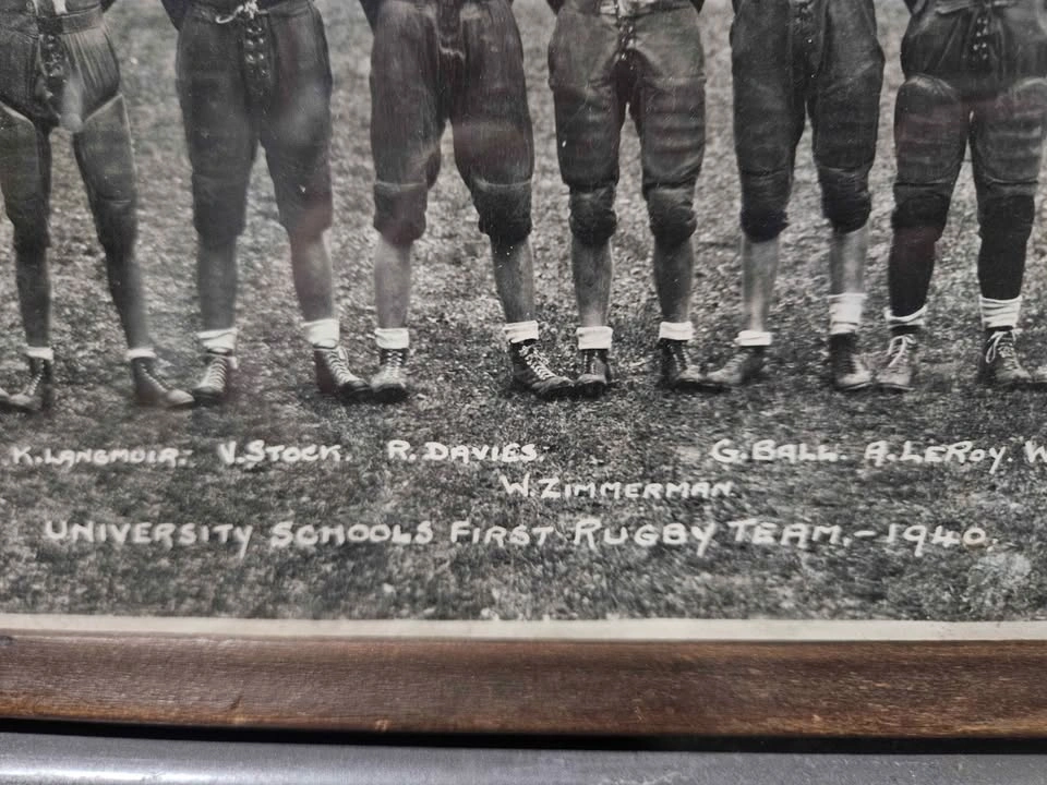 1940 University of Toronto Schools Rugby Team Panorama - photo 2